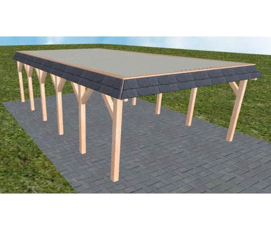 Glücksburg LT natur 505x879 cm Lang (879 cm) | Trapez-Profil, tropfhemmend | Lärche natur