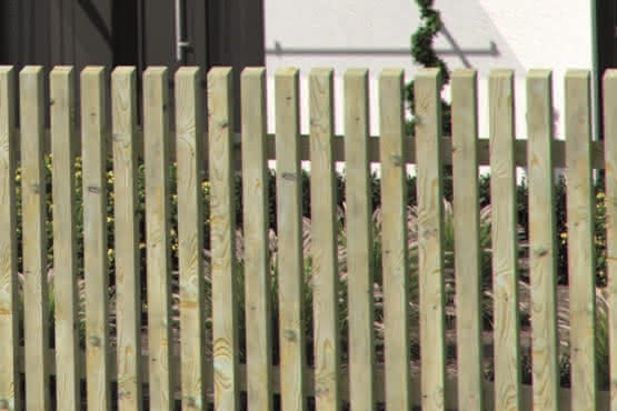 Einzel-Zaunlatten Kopf abgeschrägt 35x55 mm 80 cm KDI grün 80 cm | KDI grün