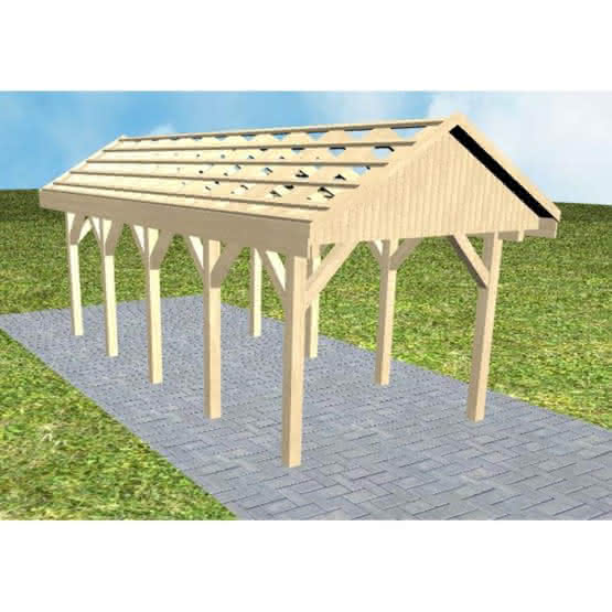 Malchow MO master 305x723 cm Mittel (723 cm) | ohne Pfannen u. Entwässerung | Fichte KVH natur