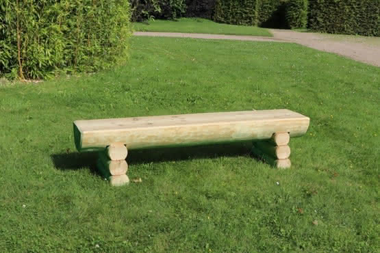 Rustika Holzbank ohne Lehne 180 cm KDI grün Holzbank ohne Lehne 180 cm | KDI grün