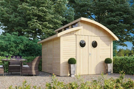 Design Gartenhaus 300 x 304 cm | Fichte natur