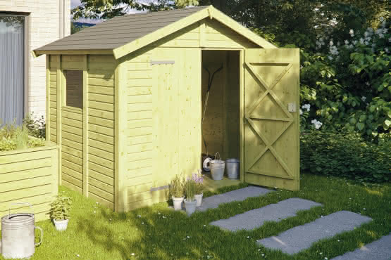 Gartenhaus mit Schleppdach 230 x 223 cm | KDI