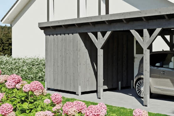 Geräteraum für City Carport 2, Größe 360 x 203 cm Geräteraum für City Carport 2