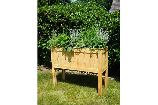 Bari 3`er Hochbeet Lärche natur 100x37x88 cm Bari 3`er Hochbeet