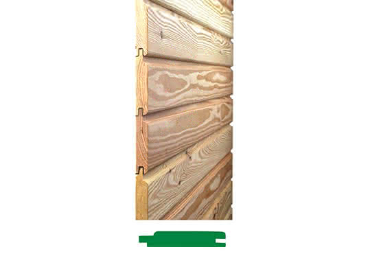 Europäische Lärche Rundkantenprofil, naturbelassen 