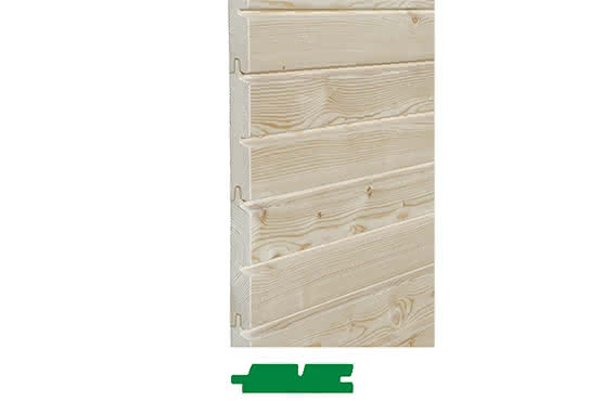 28 x 146 mm Rhombus-Doppel-Profil, Fichte natur 