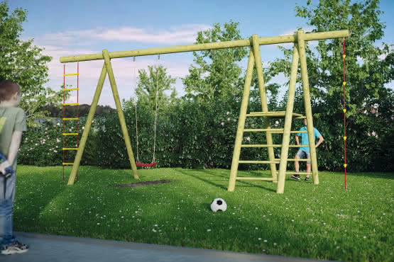 Kletterschaukel Lisa, Klettergerüst (100 cm breit) 