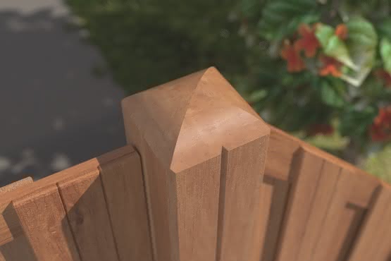 Bangkirai, FSC-zertifiziert (FSC 100%), Pfosten mit Ziernut, 8x8x190 cm 1,90 m