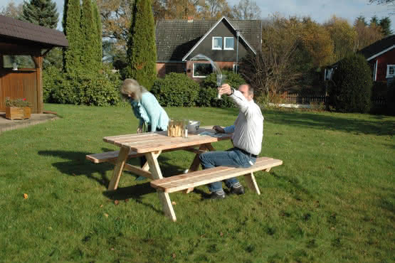Picknick Tisch Weser Picknicktisch Lärche naturbelassen Lärche naturbelassen