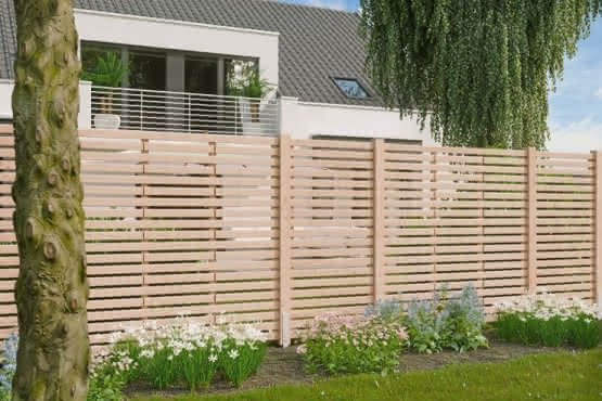 Rhombuszaun 180/60 mit 20 Profile Lärche/Douglasie 180 x 180 cm 