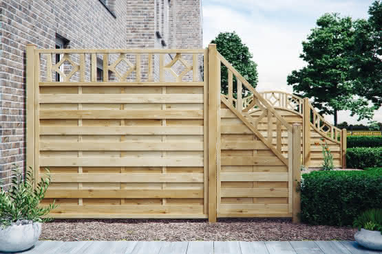 Sichtschutz Mayor 180x180 cm gerade Lärche naturbelassen 180 x 180 cm gerade