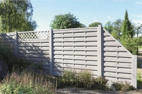 Dichtzaun Madras 50x150 cm geschlossen Fichte Struktur Grau ca. 50 x 150 cm geschlossen | Fichte Grau