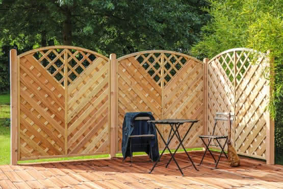 Sichtschutz Sontegro 150x180/161 cm mit Rankgitter Lärche naturbelassen 150 x 180/161 cm mit Rankgitter | Lärche naturbelassen