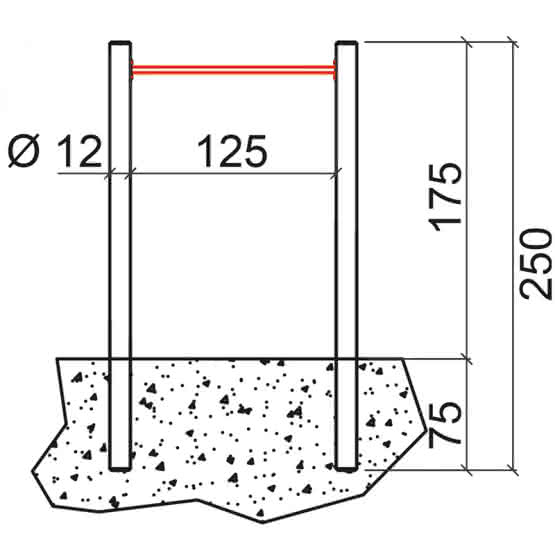 Einzel-Reck groß Einzel-Reck groß