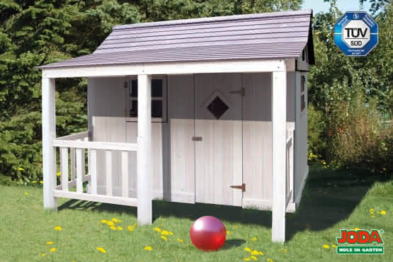 Spielhaus Ida, 200x180 cm Grau-Weiß