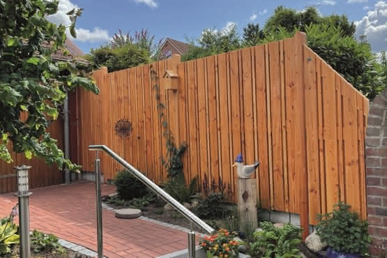 Terrassen-Trennwand-Set Modell Catania Lärche/Douglasie natur 