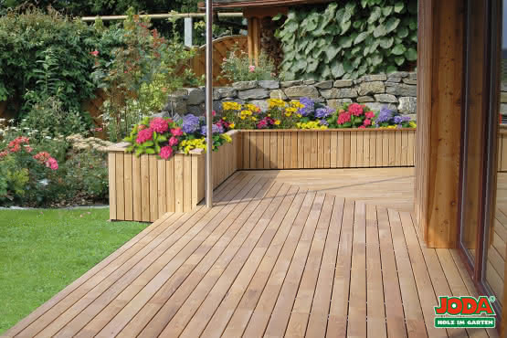 Komplett-Terrasse Robinie bombiert 25 x 110 mm