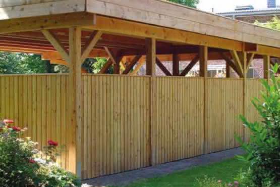 Carport Wandelement 1652,5 x 1000 mm, aus Rundkantenprofilbretter, Fichte naturbelassen 1652,5 mm | 1000 mm | Fichte KVH natur