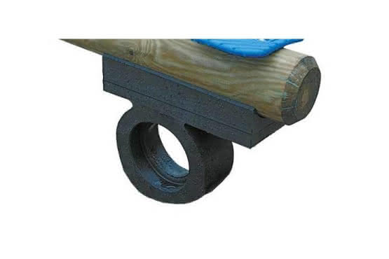 Wippdämpfer für Rundholz, zweiteilig passend für Rundholz