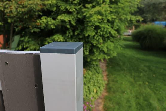 Alu-Pfosten für Kansas City WPC Zaun Silber Silber