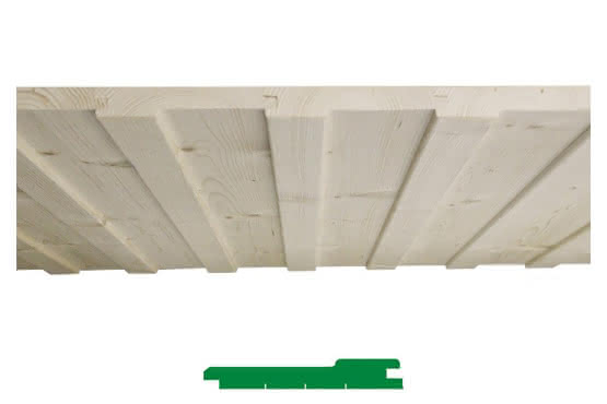 Kombideckel-Profil,Fichte naturbelassen 