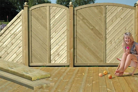 Komplett-Terrasse KDI beids. genutet 3 x 3 | 4 x 3 | 5 x 3 m 