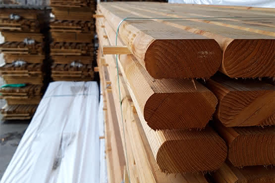 Koppelriegel 50x100 mm, 6,00 m lang, Lärche naturbelassen Lärche naturbelassen