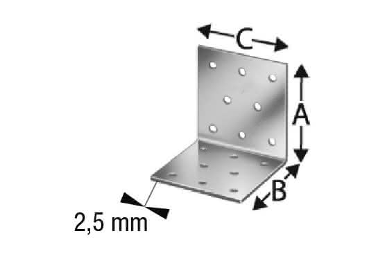 Lochplattenwinkel Stahl verzinkt 