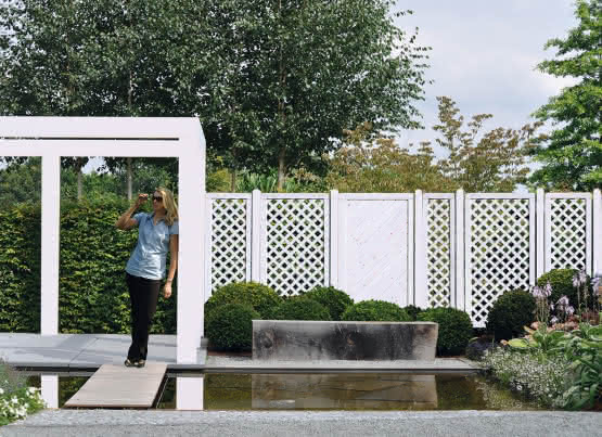 Rankzaun Lugano 41x180 cm Rankzaun Fichte Grauweiß 41 x 180 cm Rankzaun