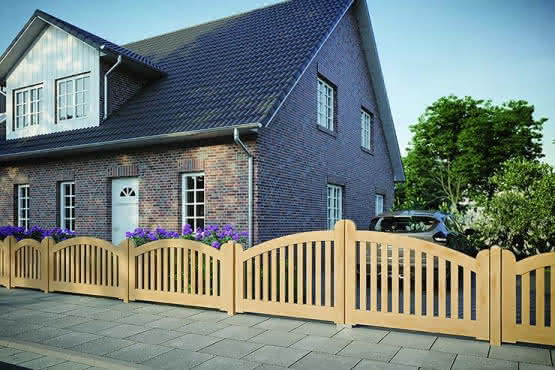 Gartenzaun Norderney 100x90/80/90 cm, Pforte, Lärche naturbelassen Pforte | Lärche natur