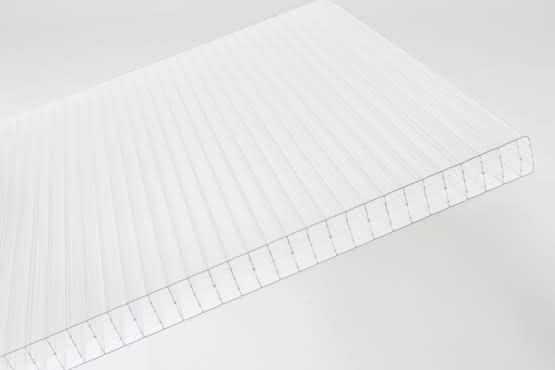Polycarbonat Doppelstegplatten X-Struktur 32 mm 1250X2500 mm opal-weiß opal-weiß | 2500 mm