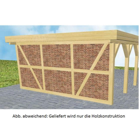 Carport Fachwerkkonstruktion Querwand 505 cm