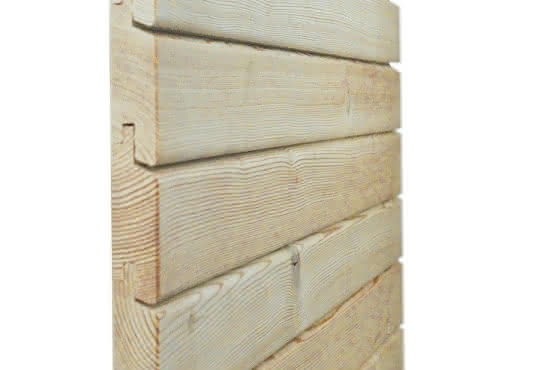 Fassadenverkleidung Europäische Lärche Rhombus-Profilbretter 28 x 96 mm 