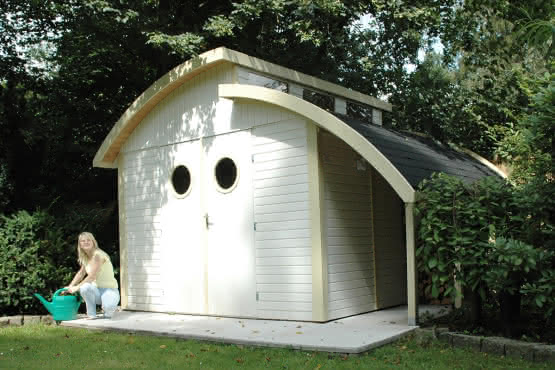 Gerätehaus Zubehör Schleppdach Nautic 30-30 | Fichte natur