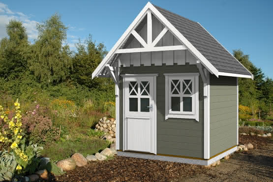 Schwedenhaus als Gartenhaus 240 x 240 cm