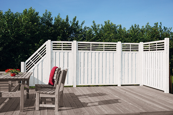 Sichtschutzelement Locarno 90x180/90 cm Fichte Grauweiß ca. 90x180/90 cm | Fichte Grauweiß