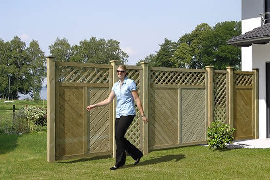 Sichtschutzelement Lugano 100x180 cm Tür mit Rankgitter KDI 100 x 180 cm Tür mit Rankgitter