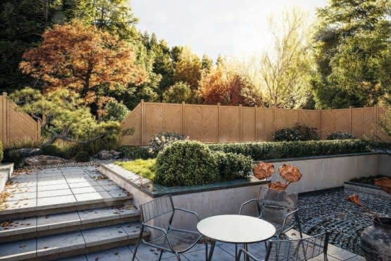 Sichtschutzelement Lugano 90x180 cm geschlossen Lärche/Douglasie naturbelassen 90 x 180 cm geschlossen