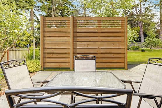 Calabria Sichtschutz Lärche/Douglasie 90x180 cm mit Ziergitter ca. 90 x 180 cm