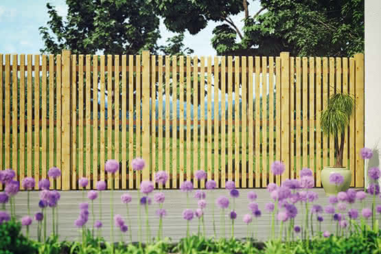 Lattenzaun 180x180 cm Lärche naturbelassen ca. 180 x 180 cm