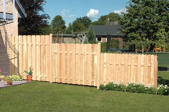 Bohlenzaun Vitoria 90x172/150 cm Abschluss Lärche naturbelassen ca. 90 x 172/150 cm Abschluss | Lärche naturbelassen