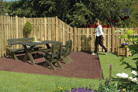 Bohlenzaun Vitoria 90x172/150 cm Abschluss KDI ca. 90 x 172/150 cm Abschluss | KDI