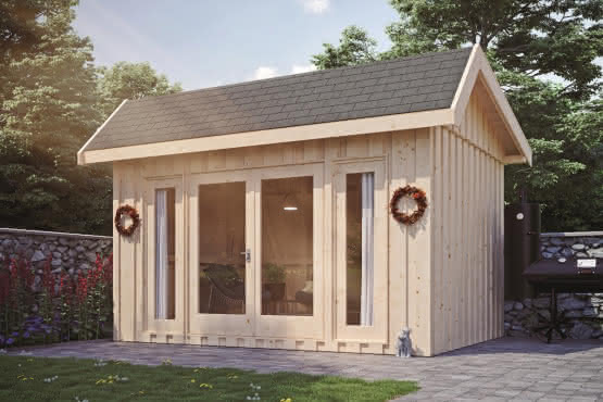 Gartenhaus Skyline 4,00 x 3,00 m | mit Pott- und Deckelschalung