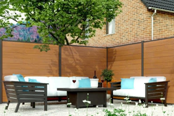 Systemzaun Kingston PVC 178 x 175 cm Dekor IrishOak 178 x 175 cm Dekor | IrishOak