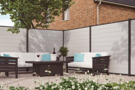 Systemzaun Kingston PVC 178 x 175 cm Dekor Weiß Weiß