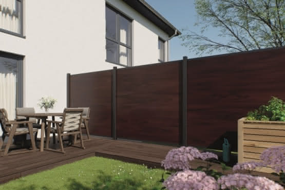 Systemzaun Kingston XL PVC 178 x 175 cm Dekor Mahagoni Kingston XL PVC 178 x 175 cm Dekor | Mahagoni