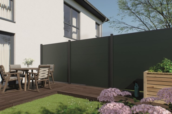 Systemzaun Kingston XL PVC 178 x 175 cm Dekor Moosgrün Moosgrün