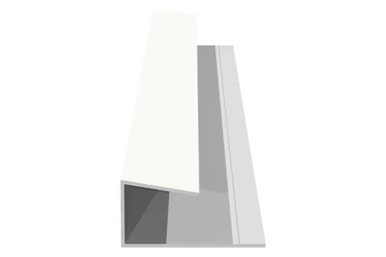 U-Profil für 17 mm Verkleidungsprofile mit Dekor-Folie Cremeweiß, 21 x 34 x 6000 mm Cremeweiß