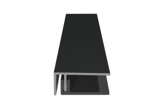 U-Profil zweiteilig für PVC-Fassade, foliert, 22x50x6000 mm anthrazitgrau anthrazitgrau