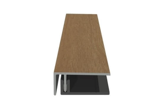 U-Profil zweiteilig für PVC-Fassade, foliert, 22x50x6000 mm coriander oak coriander oak